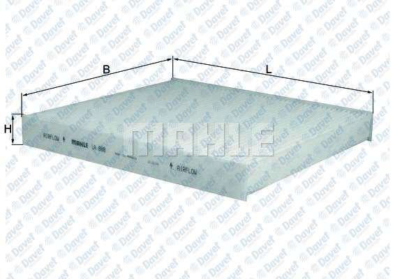 MAHLE LA888 Polen Filtresi A3-Leon-Octavia-Golf Vi/Vii 1.2tfsi/1.4tfsi/1.8tfsi/1.6tdi/2.0tdi 12->